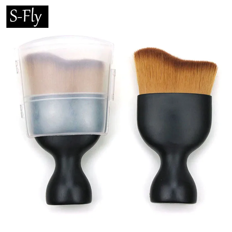 

S Shape Makeup Brush Wave Arc Curved Hair Shape Base Foundation Make Up Tools Brush BB Cream Brush Maquiagem protection tool