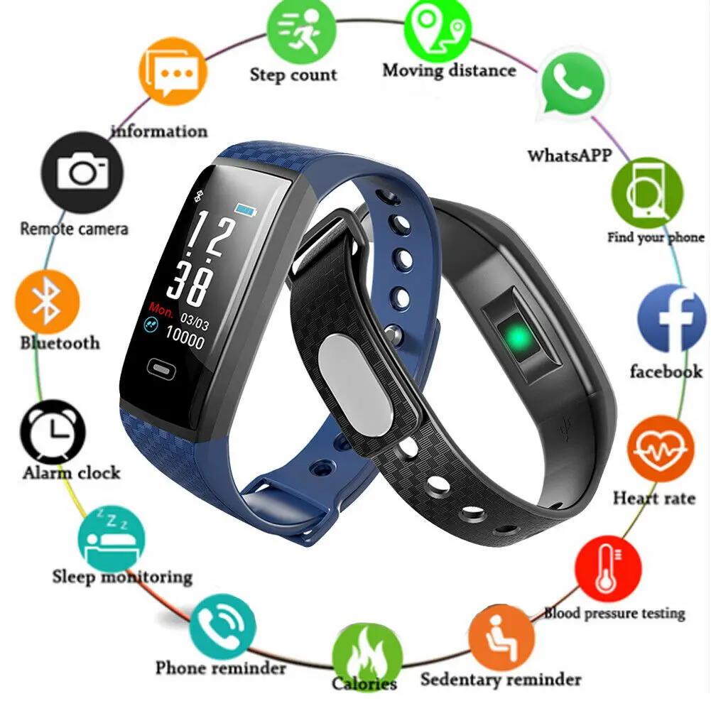 Bluetooth SMART спортивные браслеты сердечного ритма приборы для измерения артериального давления мониторы фитнес-трекер браслеты