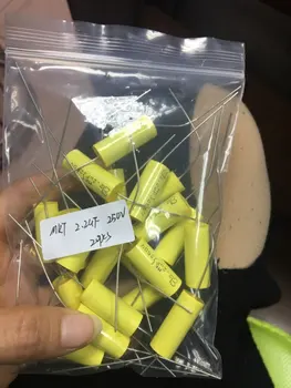 

200PCS New MKT 2.2UF 250V 13*25MM xial wear heart non-polarity film capacitor
