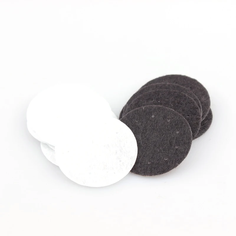 

100PCS DIY 25/30/40mm White And Black Round Felt fabric Pads Accessory Patches Circle Felt Pads Fabric Flower Accessories