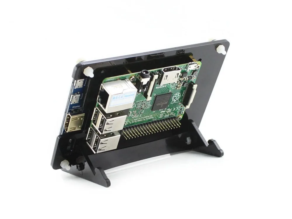 Raspberry Pi 3 Model B+ плюс 5,0 дюймов HDMI ЖК-дисплей сенсорный экран модуль с биколор случае поддержка RPI3 банан Pi BB Черный