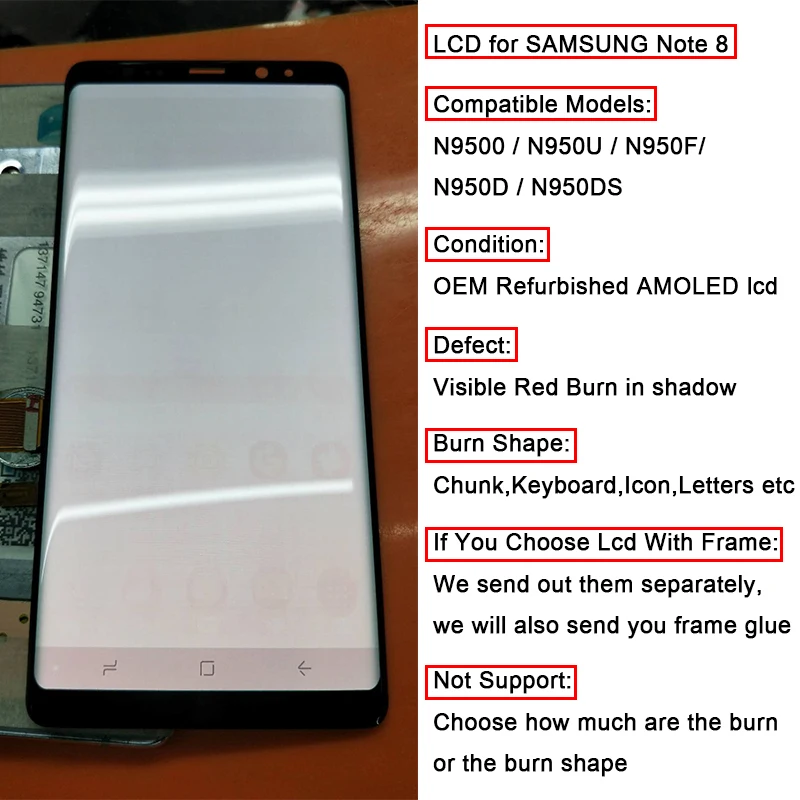 Оригинальный сменный жк дисплей amoled 6 3 дюйма для SAMSUNG GALAXY Note 8 + дигитайзер