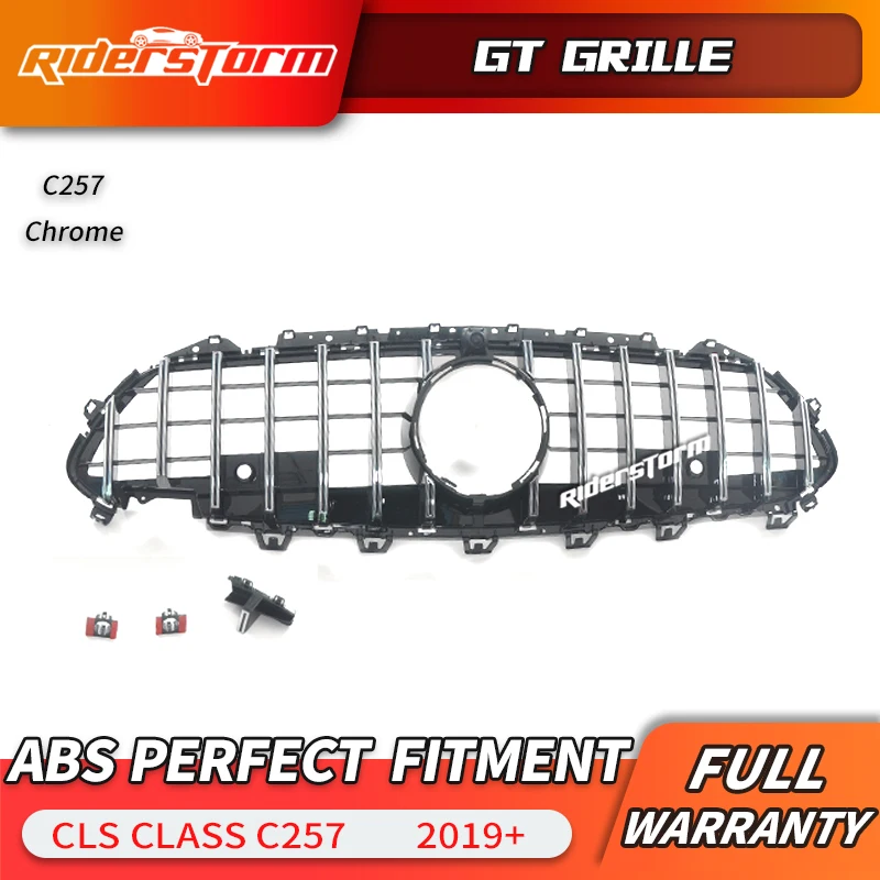 GT решетка для нового CLS C257 GT гриль для Mercedes C257 подтяжки лица Авто Передняя решетка CLS300 CLS350 CLS450 CLS500 CLS53 AMG 4matic
