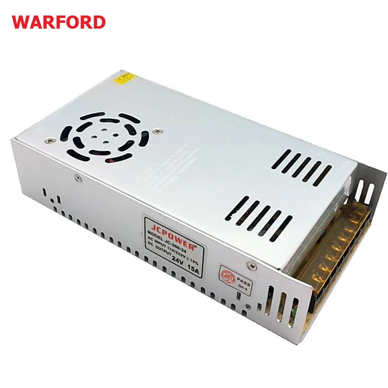

1 pcs DC 24V 15A 360W for 24v 3528 strip Regulated Switching Power Supply AC 110-220V for 3528 led strip or led module