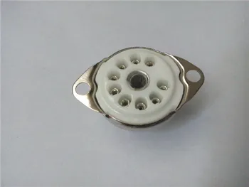 

10pcs ceramic tube socket 9 pin tube socket GZC9-C1 silver foot for 2AU7 12AZ7 12AX7 ECC88 6DJ8 ECC81 ECC82 tube amplifier