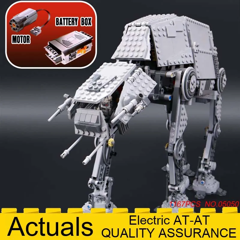 

NEW Lepin 05050 Star Series AT the AT Robot Electric Remote Control Building Blocks Toys Gift Compatible with wars 10178 1167pcs