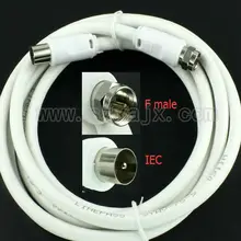 IEC/tv Мужской к F Тип Мужской коаксиальный ТВ спутниковый антенный кабель Быстрая