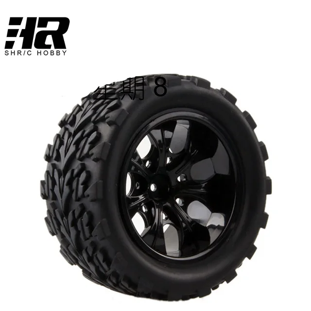Cheap 4PCS RC car 1/10 HSP 12mm racing wheel rim tires diameter  115mm width 55mm Suitable for 1/10 HSP 94111 94188 94108 HPI