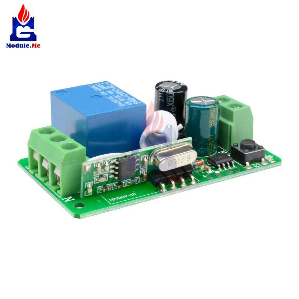 

DC 12V 220V 10A 315MHZ 433MHz 1Ch One Channel Wireless RF Remote Control Board Transmitter Receiver Relay Switch Module
