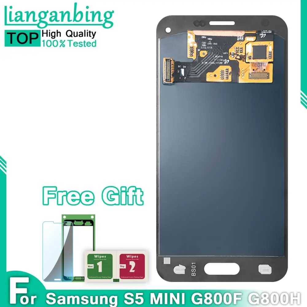 ЖК дисплей Super Amoled для SAMSUNG Galaxy S5 Mini G800 G800F G800H сенсорный экран с цифровым