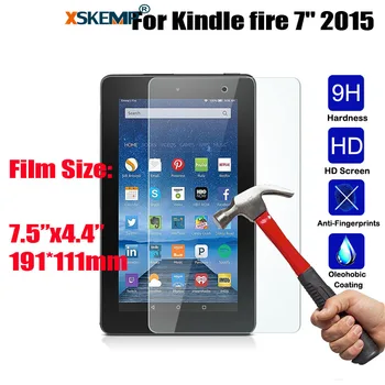 

XSKEMP 9H 0.3mm Screen Protector Scratch Proof Tempered Glass For Kindle fire 7" 2015 Ultra Thin Tablet PC Protective Guard Film