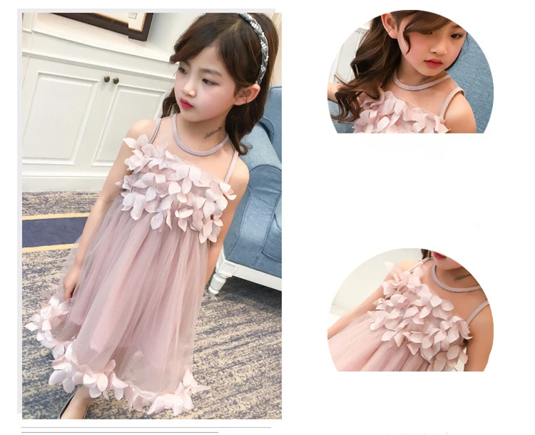 2018 Fashion Flower Girls Dress Summer Kids Clothes Sleeveless Cute Princess Party Children Dresses For Girls Costumes 14 Years (2)