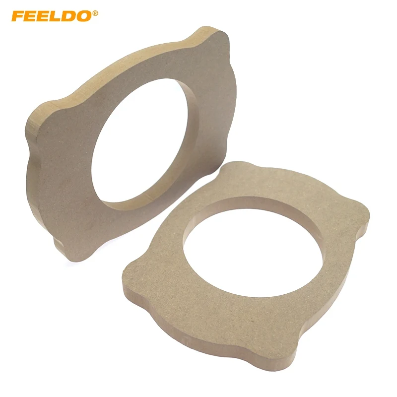 

FEELDO 1Pair 6.5" To 6x9 Universal Auto Stereo Speaker Spacer Wooden Rings Bracket Holder Adapter Speaker Pads