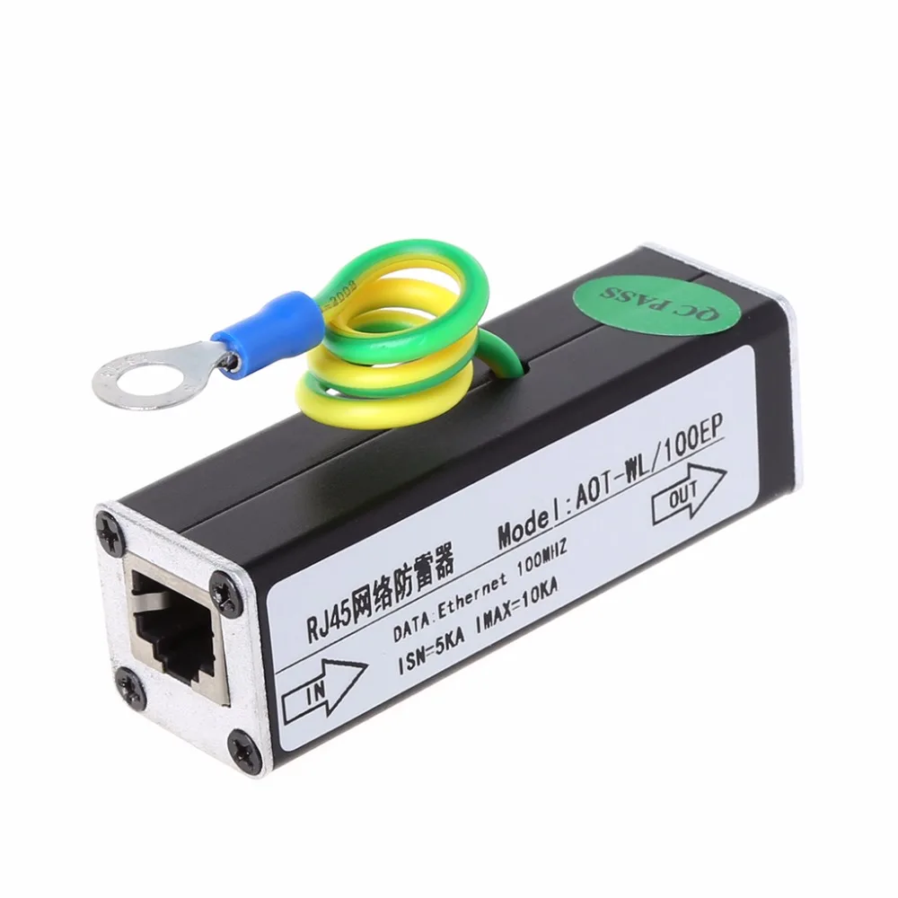 Network RJ45 Surge Protection Device Lightning Arrester SPD For 100M
