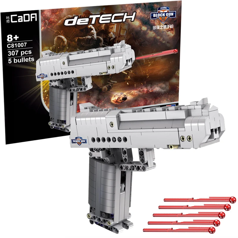 

New Block Gun Can Shoot Bullet Military DIY SWAT Building Blocks Bricks Weapon Model Educational LegoINGs Toys for Children Boys