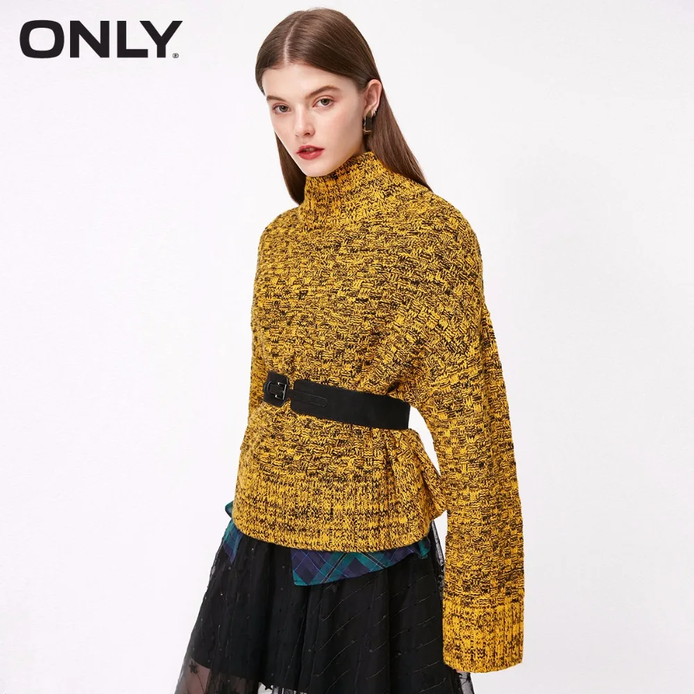 

ONLY Women's Loose Fit Check Pattern High-necked Pullover |118313561