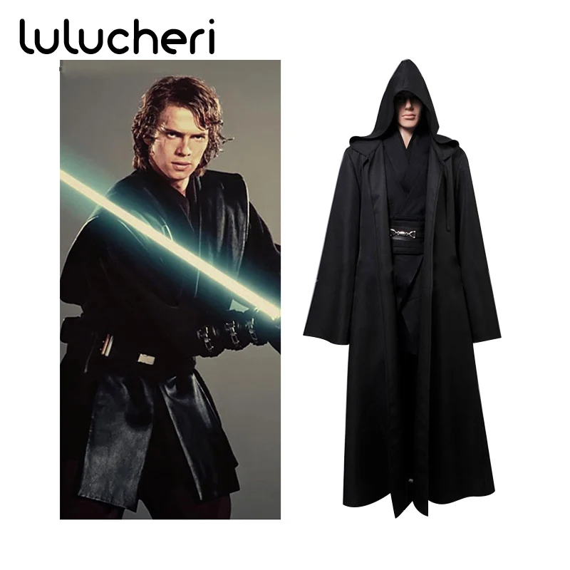 Star Wars Robe Anakin Skywalker Jedi Cosplay Costume Black hoodie Cloak