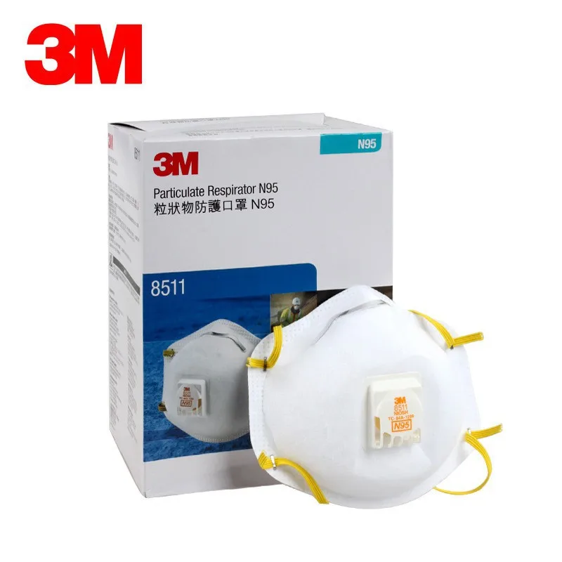 

10Pcs/box Genuine 3M 8511 N95 Particulate Protective Mask PM2.5 Fog Dust Industrial Mask