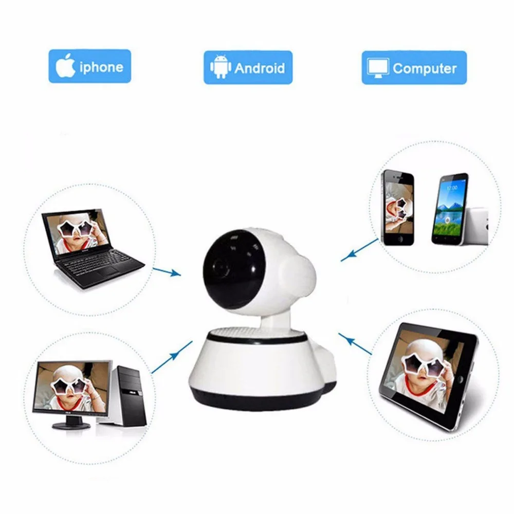 LESHP видеоняня мини IP камера 720P HD 3 6 мм Беспроводная умная WiFi детская Аудио запись