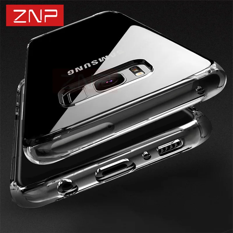 ZNP Transparent Phone Case For Samsung Galaxy S7 S6 Edge S7 Ultra Thin Soft TPU Silicone Full Cover For Samsung S8 S8 Plus Case cases-for-s8+ : image ZNP Transparent Phone Case For Samsung Galaxy S7 S6 Edge S7 Ultra Thin Soft TPU Silicone Full Cover For Samsung S8 S8 Plus Case cases-for-s8+