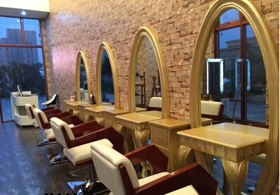 High-grade wood salon chair barber chair armrest Continental simple haircut salon chairs chair