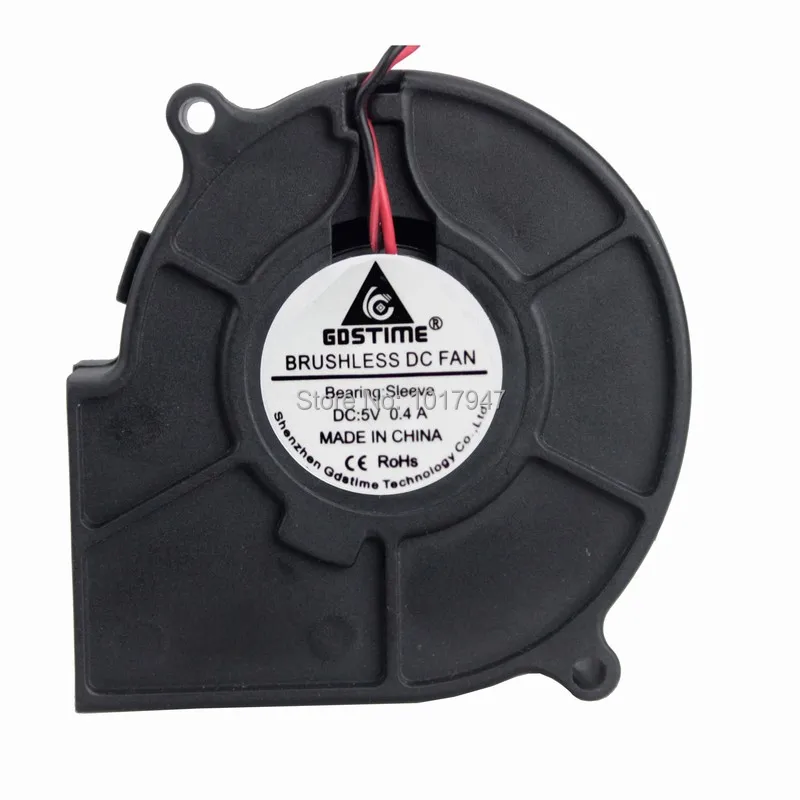 250 pcs lot 75mm x 30mm 7cm 5V USB Brushless DC Cooling Exhaust Blower Fanin Fans & Cooling