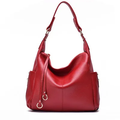 Новинка, модная женская сумка на плечо из натуральной кожи, известный бренд, роскошные сумки, женские сумки, дизайнерские сумки через плечо, женская сумка - Цвет: red