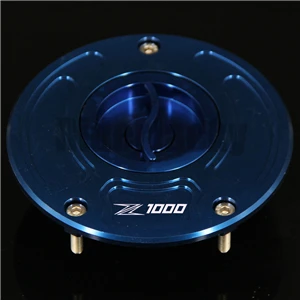 Blue CNC Алюминий без ключа Аксессуары для мотоциклов Топливный бак газа Кепки Крышка для Kawasaki Z1000 Z 1000 2003-2006 2004 2005 - Цвет: Blue