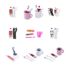 1 Набор 1:12 кукольный домик миниатюрная мини зубная паста зубная щетка кухонная мебель игрушка коллекционный подарок миниатюрные игрушки