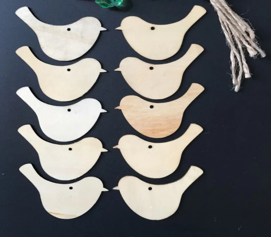 10pcs/lot Exquisite Diy Crafts Handicraft Bird Die Cutting Wood Angle
