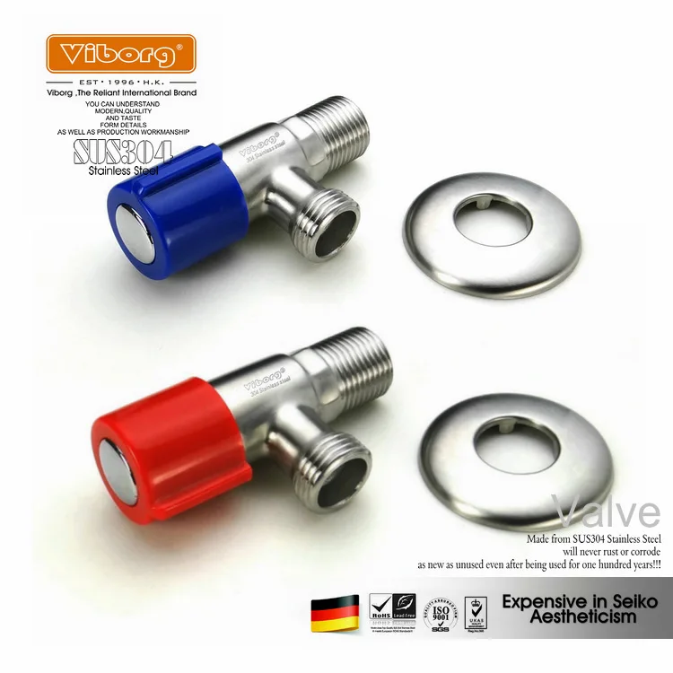 

(1 pair) VIBORG SUS304 Stainless Steel Casting Lead-free Angle Valve Angle Stop Valves, KS-A08