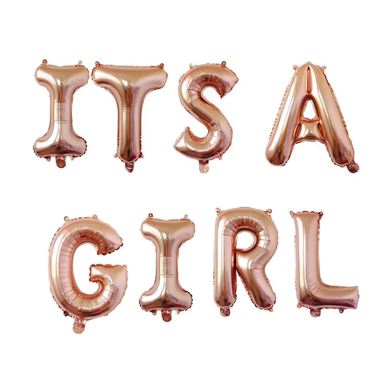 1set ITS A BOY GIRL Baby Shower Party Balloons Rose Gold Silver Birthday Party Supplies Letter Foil Balloon 1set ITS A BOY GIRL Baby Shower Party Balloons Rose Gold Silver Birthday Party Supplies Letter Foil Balloon