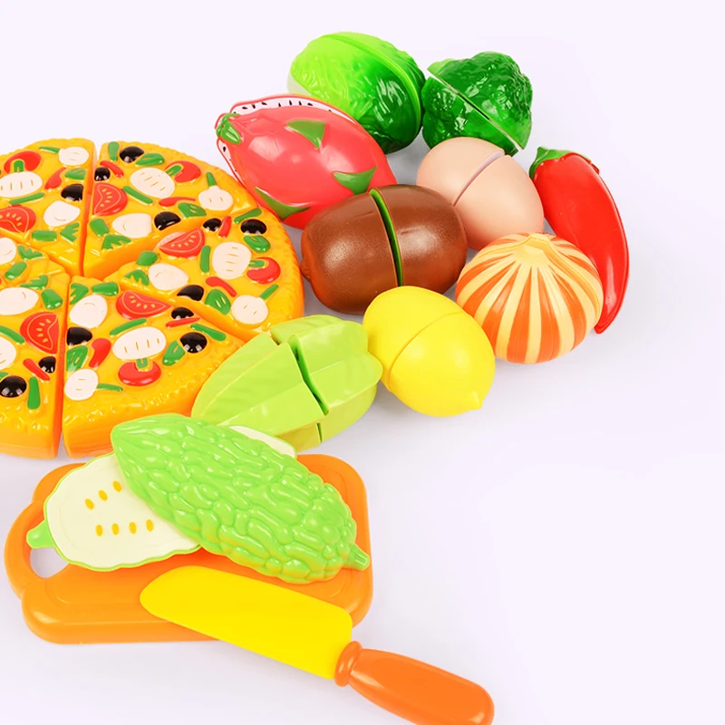 Quaslover игрушки, кухонный набор для детей, забавные кухонные игрушки с фруктами и овощами, Детские Игрушки для раннего образования