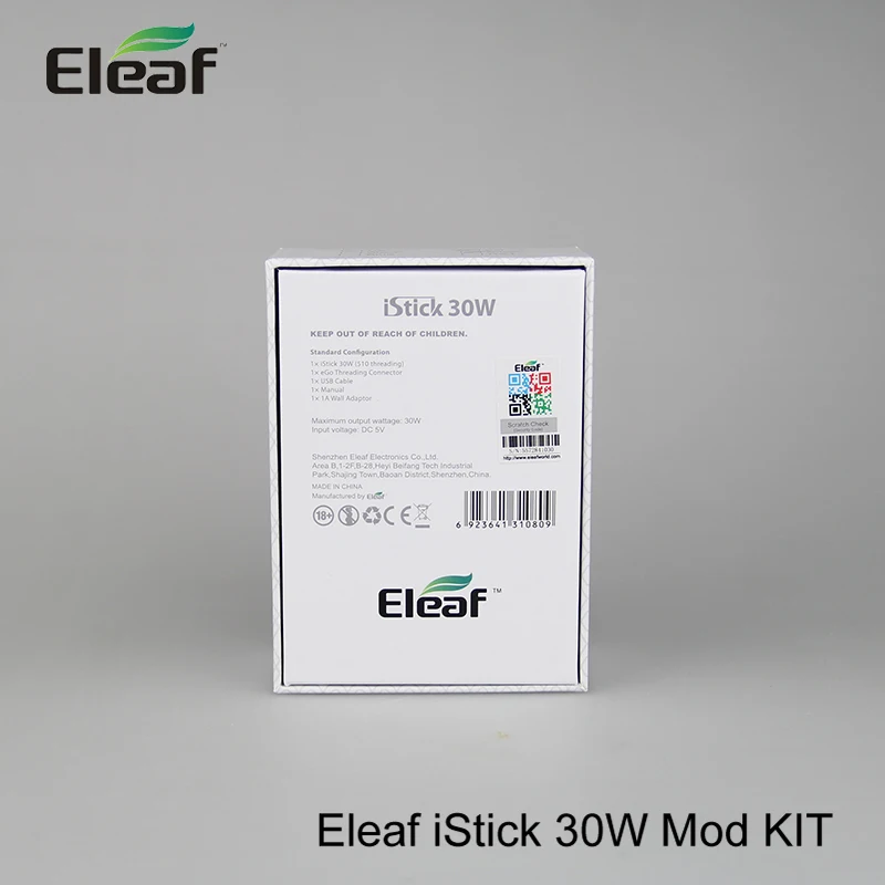 5 шт. eleaf istick 30 Вт мод батареи 2200 мАч OLED Экран подходит для Мело распылитель eleaf E сигареты istick 30 Вт mod