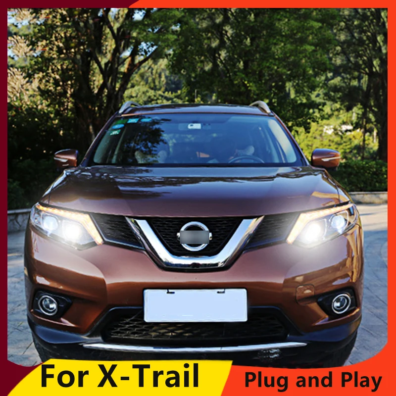 KOWELL стайлинга автомобилей для Nissan X-Trail фары- для X-Trail светодиодный фары DRL Объектив Двойной Луч H7 HID bi Xenon