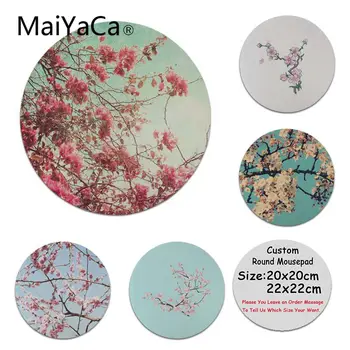 

MaiYaCa Simple Design Cherry Blossoms Laptop Gaming Mice Mousepad DIY Painted Beautiful Mousepad