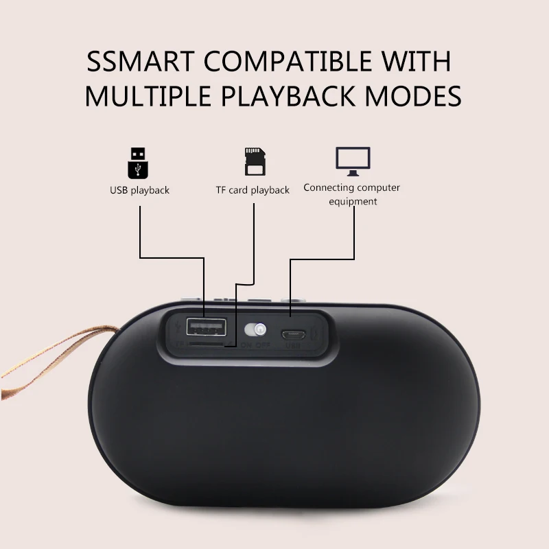 Портативная беспроводная мини Колонка T7 с поддержкой Bluetooth FM TF AUX USB|Всепогодные