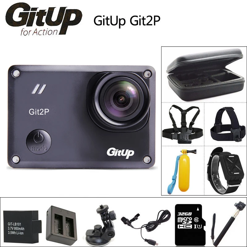 

GitUP Git2P Action Camera 2K Wifi Full HD 1080P 30m Waterproof 170 degree Lens mini Camcorder Novatek 96660 Git2 P Sports DV Cam