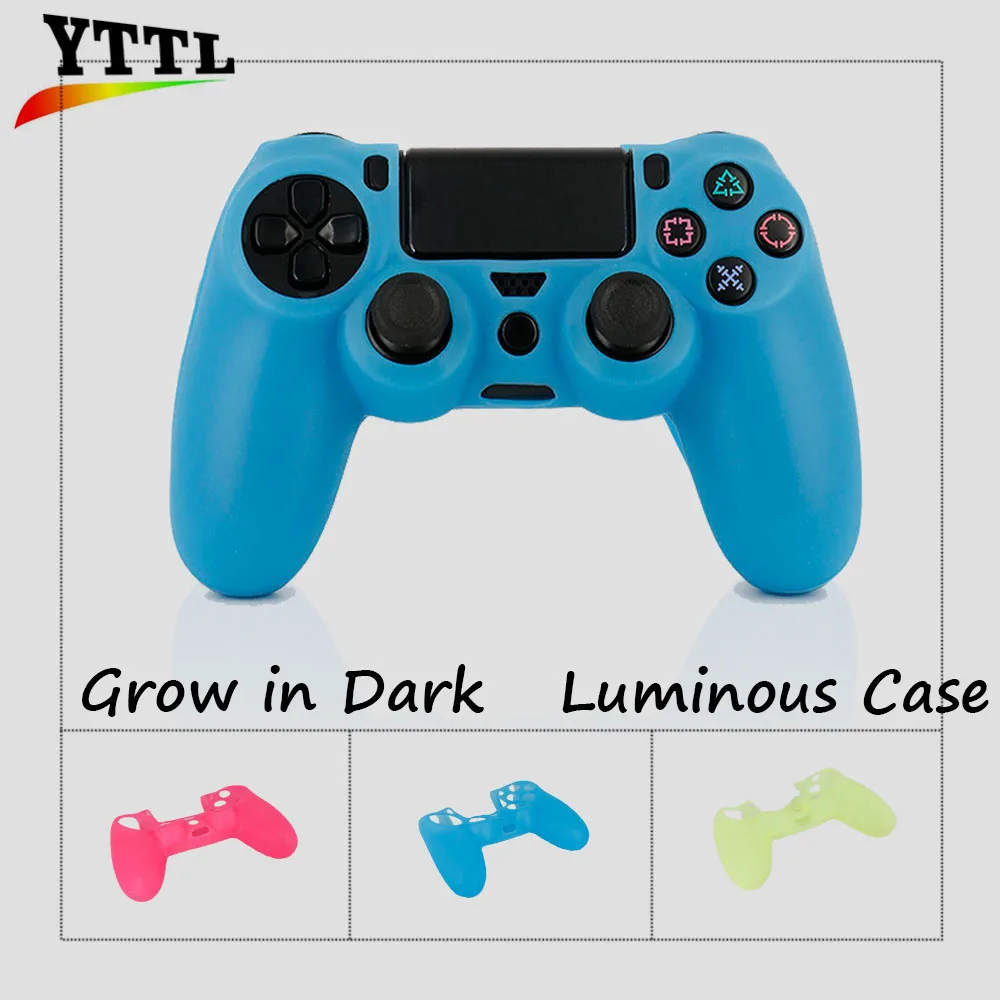 

3 pieces/lot Glow in Dark Silicone Case for PS4 Controller Protective Skin For PS4 Slim controller PS4 PRO contrller Case Cover