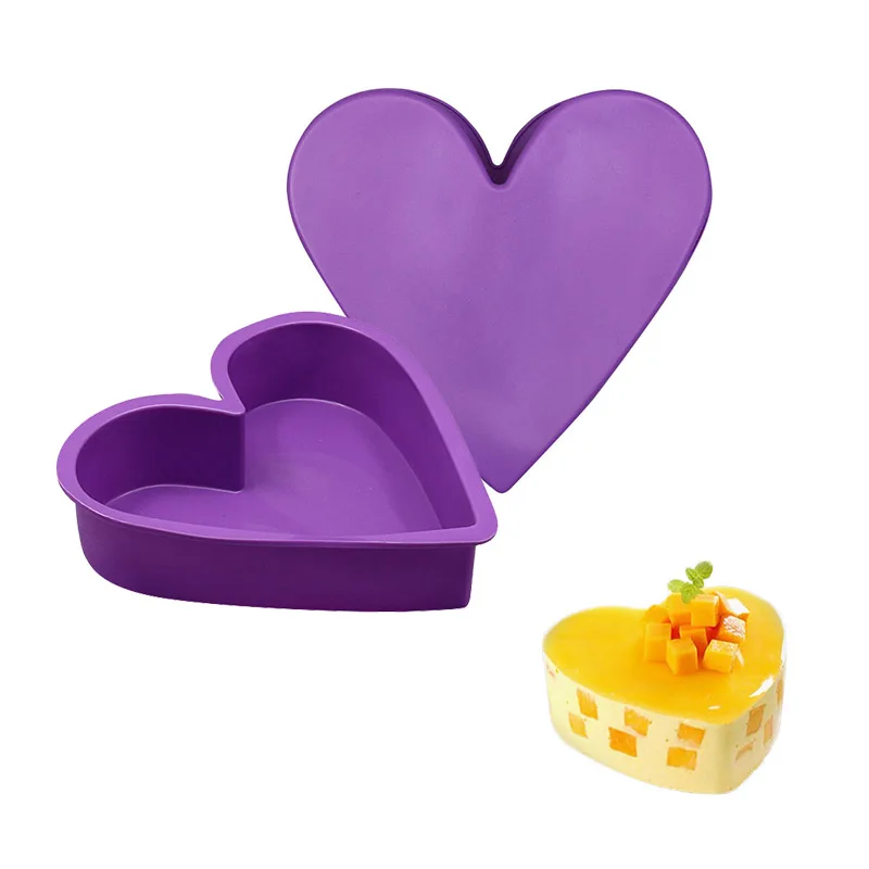 

Silicone Baking Pastry Molds Big Heart Shape Cake Mold Mousse Bread Mould Bakeware DIY Non-Stick Cake Bakeware Pan