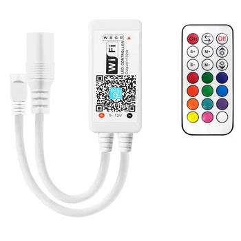 

Led Strip RGBW Controller, RF Led Strip Controller with 21 Keys Remote Controller Google/Alexa for 5050/3528 SMD, control