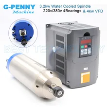 220 квт ER20 шпиндель с водяным охлаждением 380 квт 4 шт. подшипники 0,01 в/в мм точность для фрезерования древесины и 4 квт инвертор