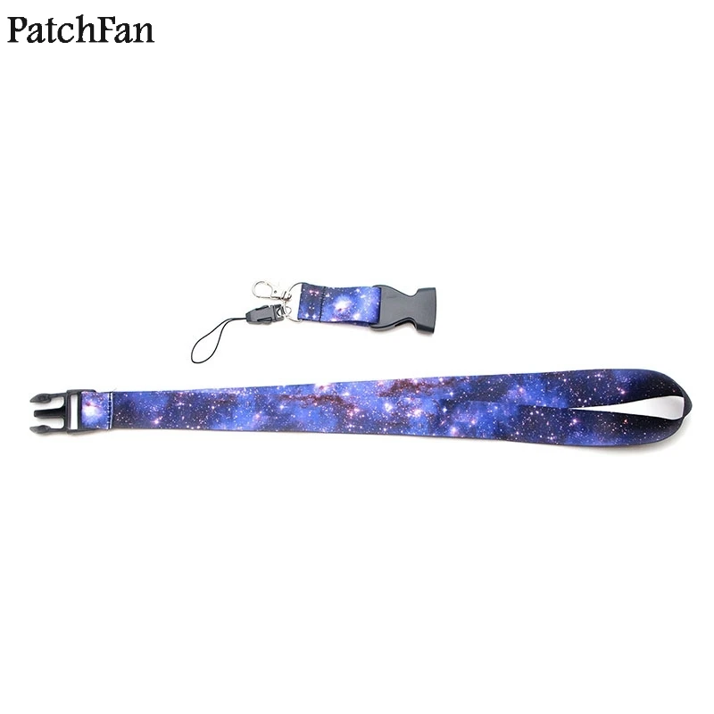 Patchfan Nutural Nebula Звездный брелок с изображением неба ремешок тесьма лента шейный ремень ткань para id значок держатели для телефонов ожерелье A1161