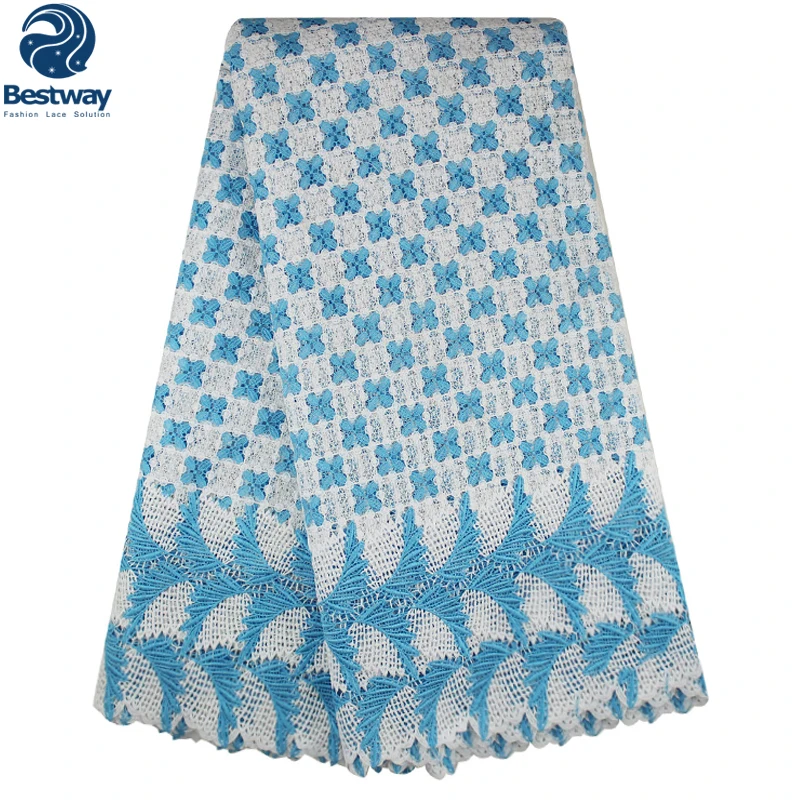 

Embroidered Guipure Lace Fabric 2019 High Quality Chemical Lace Fabric African Party Cord Lace Nigerian Women DIY Dress
