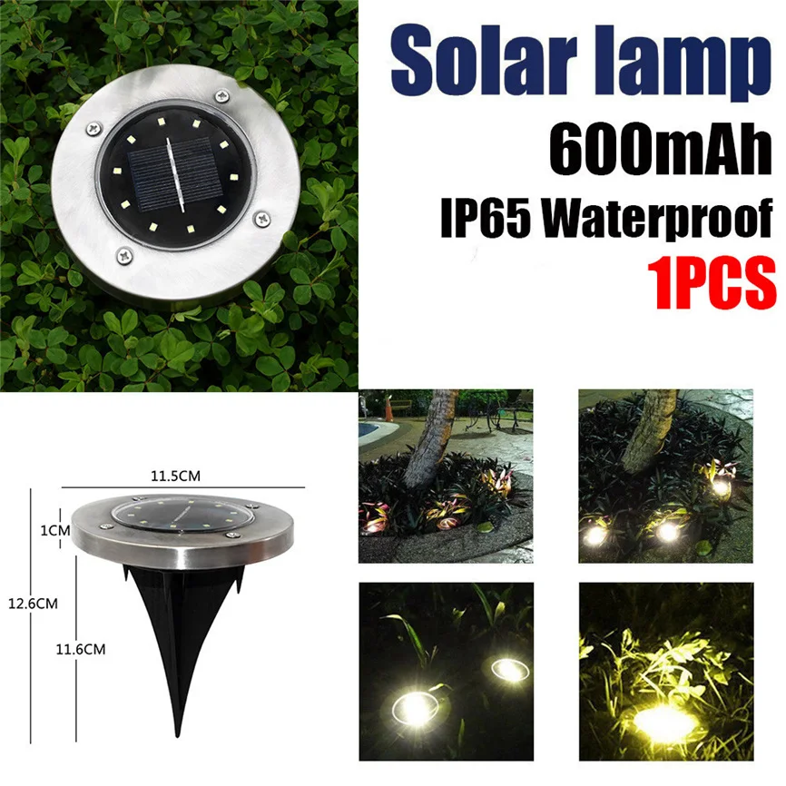 

Super Solar Power Buried Light Ground With 10 LED Lamp Outdoor Path Garden Decking Underground Lamps Dropshipping June#6