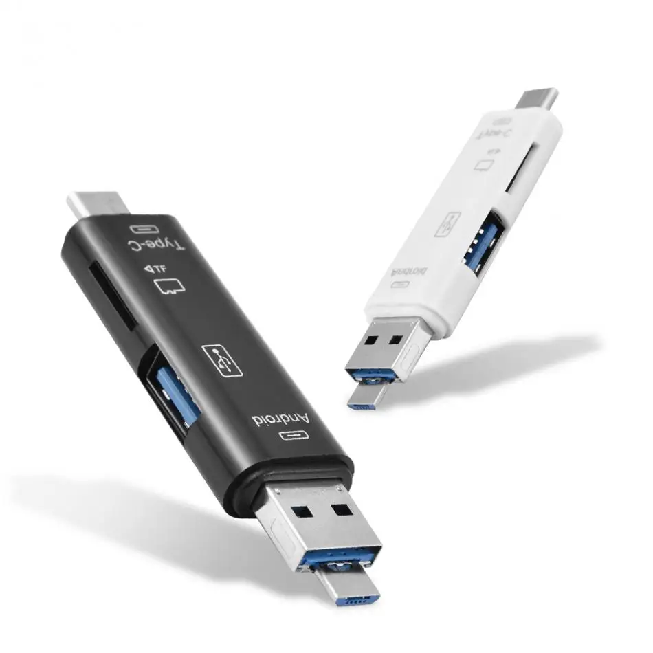 3 in 1 USB OTG Type C TF Card Reader for Smartphone & Computer OTG Card