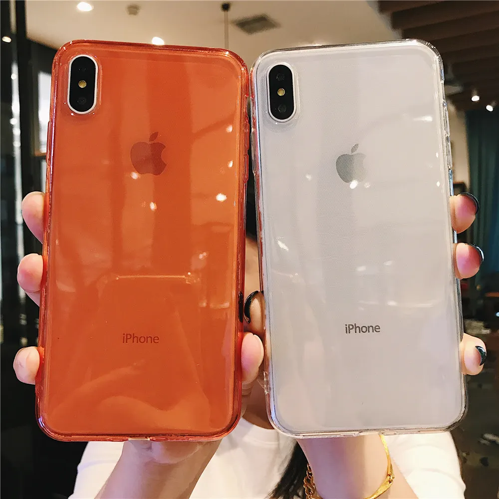 Moskado прозрачный карамельный цвет чехол для телефона для iPhone XS Max 7 8 6 6s Plus X XR XS противоударный Прозрачный Мягкий ТПУ силиконовый чехол