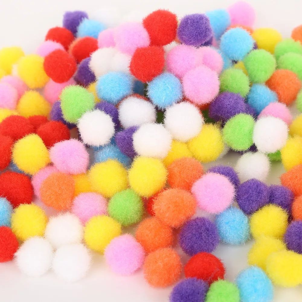 100-500pcs 10/15/20/25/30 мм Мини пышная Нижняя Pom Poms помпонами ручной работы для детей игрушки Сделай Сам товары для шитья и рукоделия F