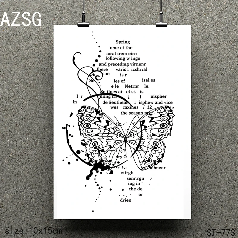 

AZSG Butterfly specimens Clear Stamps/seal for DIY Scrapbooking/Card Making/Photo Album Decoration Supplies