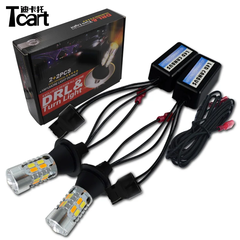 Tcart 7440 T20 WY21W DRL Daytime Running Light Turn Signal Light Xenon font b lamp b